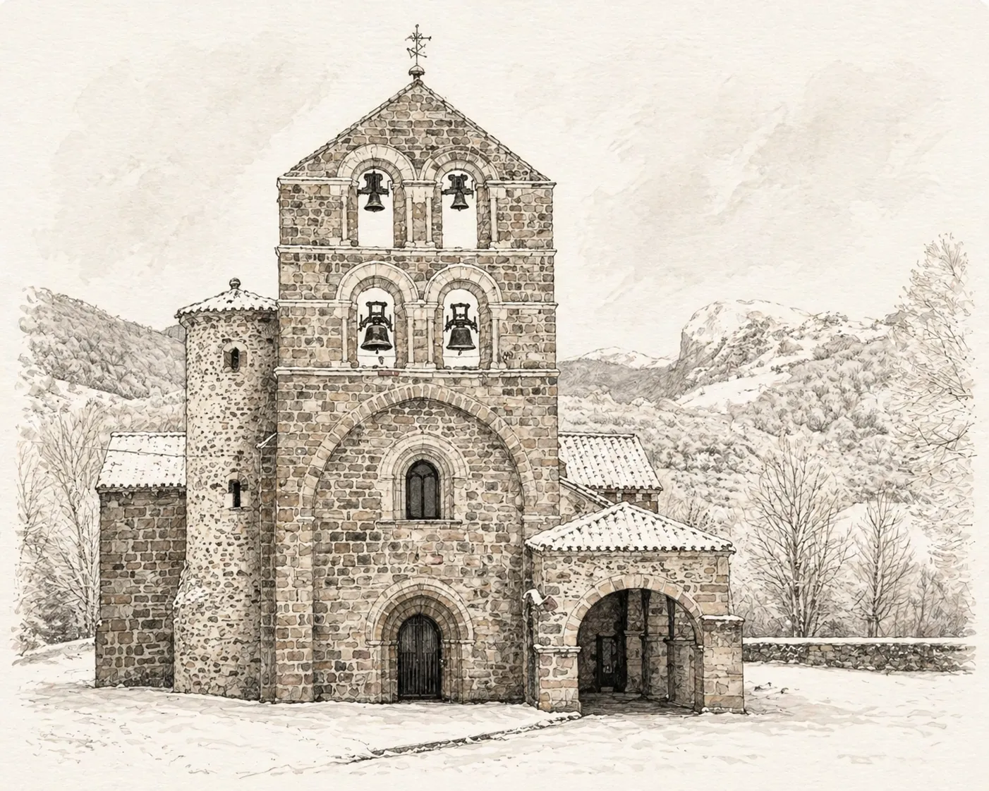 Iglesia románica de San Salvador de Cantamuda en la Montaña Palentina